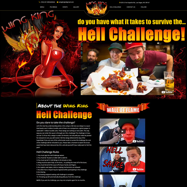 Wing King of Las Vegas Website Design