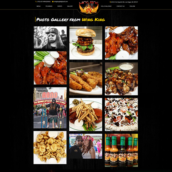 Wing King of Las Vegas Website Design